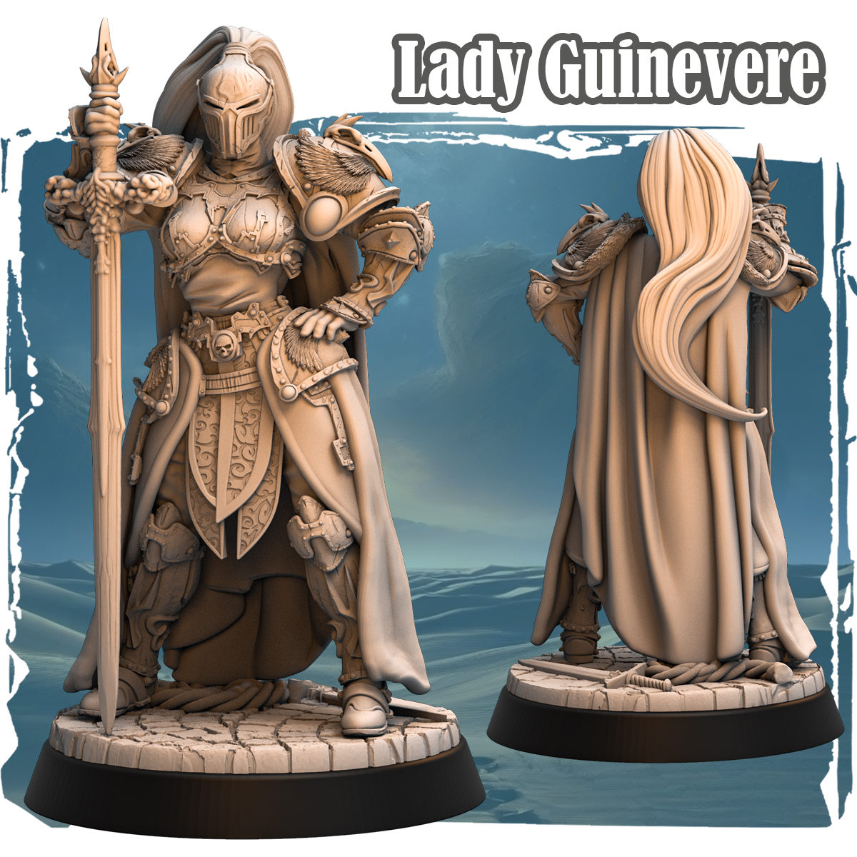 Lady Guinevere 32mm - Human Paladin